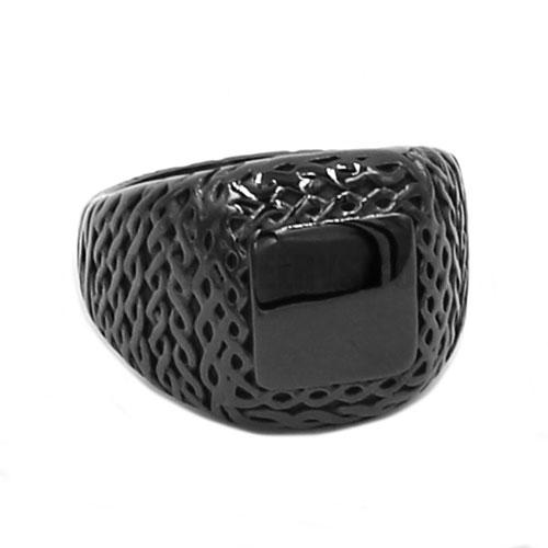 Celtic Knot Ring Stainless Steel Black Celtic Ring Biker Ring SWR0705 - Click Image to Close